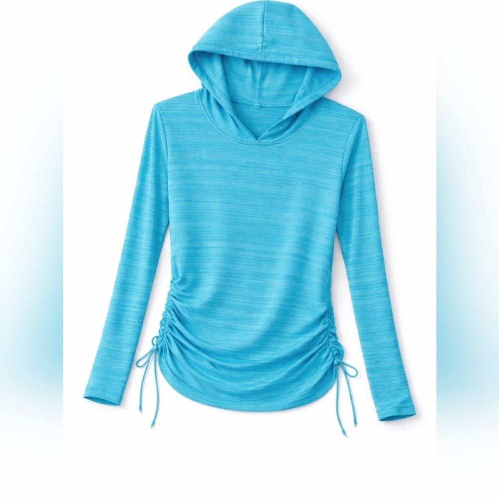 DANSKIN Aqua Long Sleeve Activewear Tee. NWOT